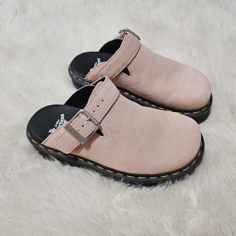 Dr. Martens ZebzagSuede Slingback Platform Mules